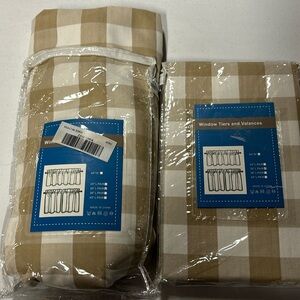 2 NEW 30” Pair of Window Tiers/ Valences Curtains